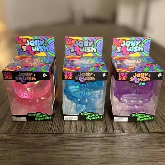 Needoh Other - Schylling NeeDoh Jellysquish Jelly Fish Novelty Sensory Fidget Stress Relief Toy